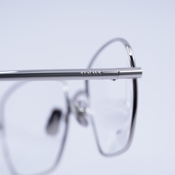 Loewe LW50073U 016 Eyeglasses Silver 55mm Geometric Frame - Picture 4 of 11